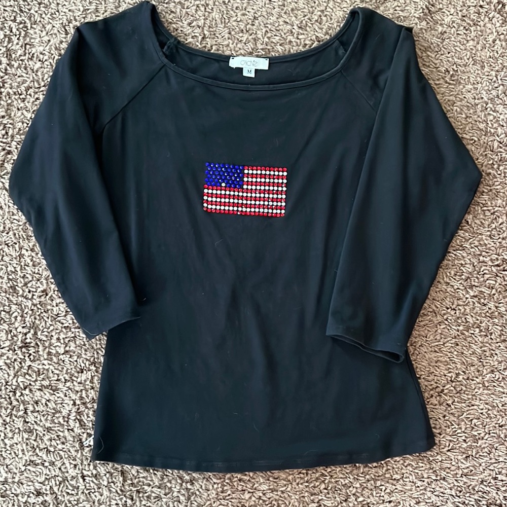 Cache American Flag Shirt- Size M